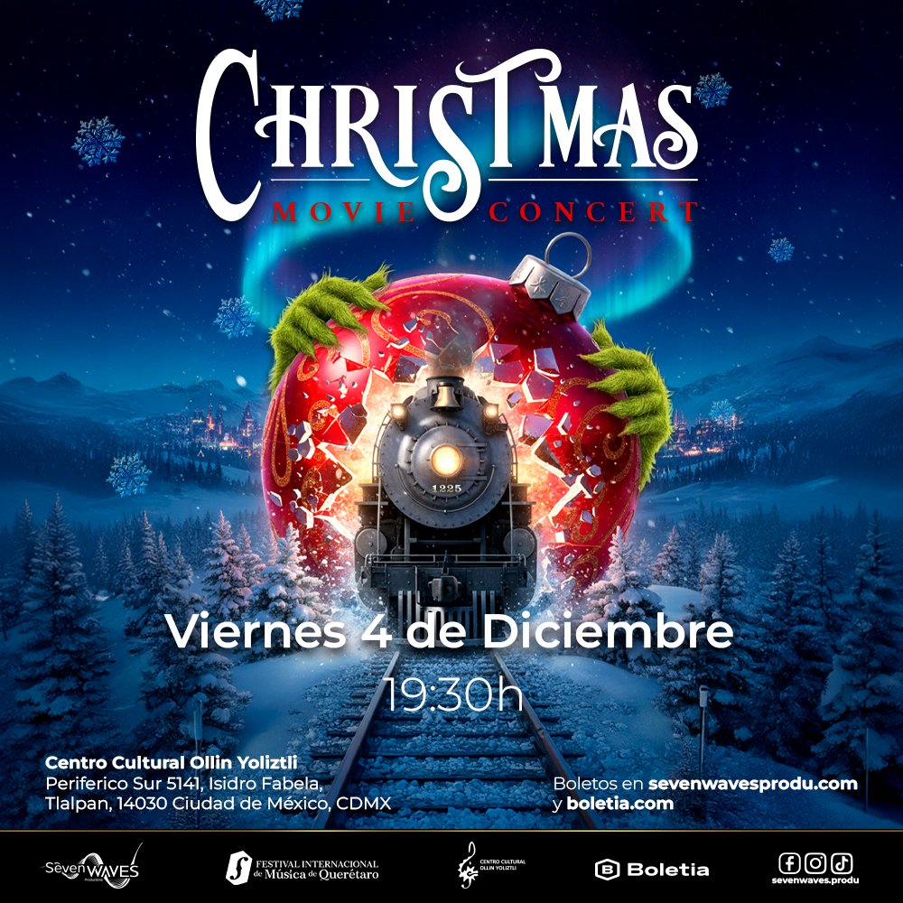 Cartel de Christmas Movie Concert del viernes 4 de diciembre